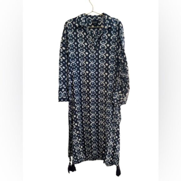 Madison Matthews Navy Long Sleeve Dress - Picture 2 of 9